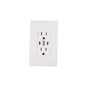 热销电气美国标准双插座双USB A USB C 5V 3.6A开关墙壁插座 - Product Image 2