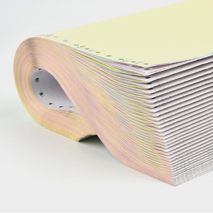 Papel continuo de 3 capas de alta calidad para ordenador, formas de impresión rosa amarillo verde sin carbón