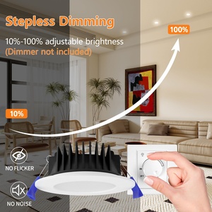 Ultra ince LED Downlight SAA gömme tavan 10W 90MM Tri renk CCT LED dim Downlight yüksek kalite avustralya Downlight - Product Image 5