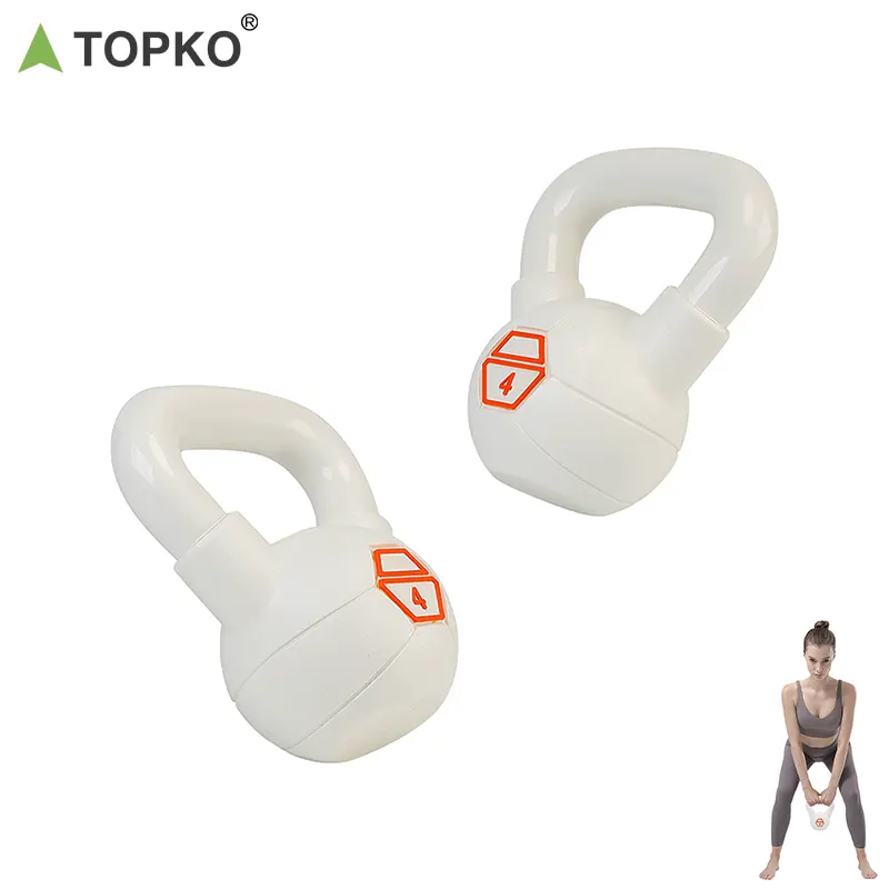 TOPKO kettlebell olahraga berat, kettlebell olahraga otot lengan latihan fitness grosir