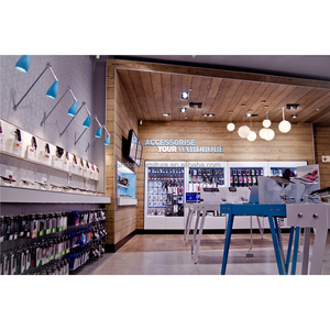 Vitrina de teléfono móvil MDF personalizada para tienda minorista y centro comercial para uso en Escritorio de ordenador