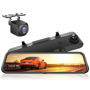 12 Inch <strong>Mirror</strong> Dash Cam Backup Camera 1296P Full HD Smart <strong>Rearview</strong> <strong>Mirror</strong> for Cars 1080P Front and Rear <strong>View</strong> Dual Cameras - Product Image 1