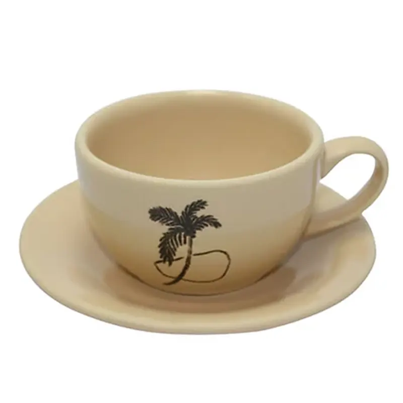 Personalizar patrón calcomanía diseño cerámica italiano Espresso tazas de café/porcelana té taza de café y platillo