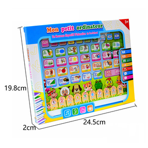 Venta al por mayor bebé juguetes educativos de Aprendizaje Temprano portátil inteligente máquina de aprendizaje tableta francesa juguete de ordenador para niños - Product Image 2