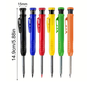 Carpenter Mechanical Pencil <strong>Set</strong> for Precise Markings Woodworking Tools with 3 Colors Refill Carpentry Marking <strong>Scriber</strong> - Product Image 3