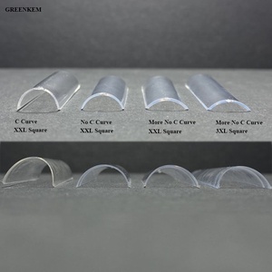 ขายส่ง French XXXL NO C Curve Square Nail Tips กล่องปลายเล็บทรงสี่เหลี่ยมยาวพิเศษ504ใหม่ล่าสุดปีชิ้น/ถุง ABS 3XL เล็บ - Product Image 4