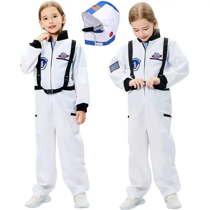 Libro settimana carnevale Halloween vestito spazio a tema festa per bambini Costume ragazzi ragazze bianco spazio astronauta Costume