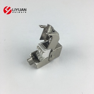 LIYUAN Hochwertige STP Cat5E geschirmte Telekommunikation steile LY-KJ-AP002-S5E Keystone Jack Connector Plug Field Termination <span class=keywords><strong>Networking</strong></span>