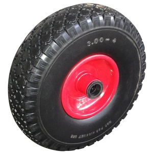 10 Inch PU Foam Wheel <strong>3.00</strong>-4 Flat Free PU Foam Solid <strong>Tire</strong> 260x85mm Hand Trolley Wheel and Tyre - Product Image 1