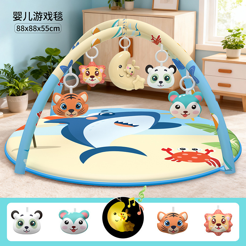 shark moon music box with lights-english color box