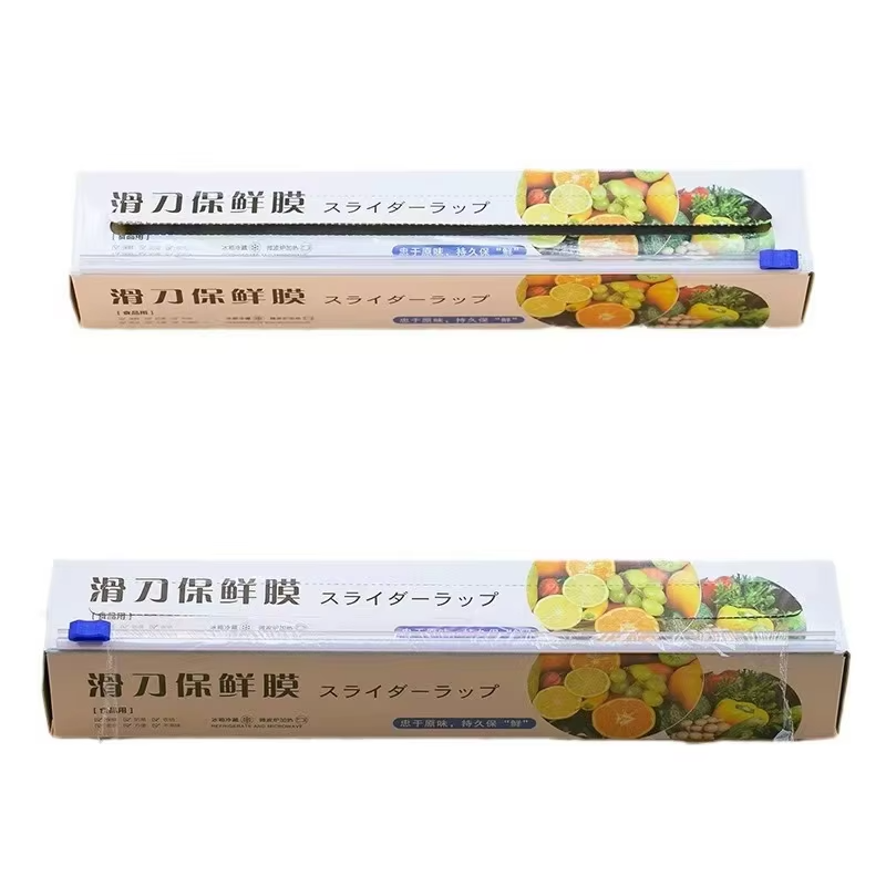 Cling film with sliding knife