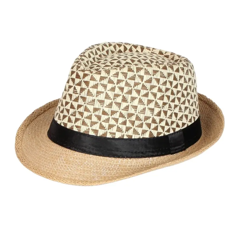 Bán buôn thời trang Lady Fedora Trilby Gangster cap rơm Panama Hat người đàn ông Phụ nữ mùa hè bãi biển giấy Jazz Mũ mùa xuân mùa hè mùa thu