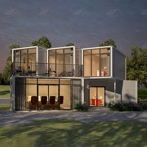 Ucuz 20ft 2 katlı taşınabilir katlanır konteyner ev prefabrik lüks ev