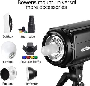Godox DP600II 600W GN80专业工作室闪光灯鲍恩斯安装闪光灯，带150W发光二极管造型灯 - Product Image 6