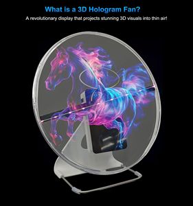 回転ダイナミック30cm 3DホログラムLEDファン用デスクトップディスプレイ用モバイルアプリコントロールと保護カバー付き - Product Image 2