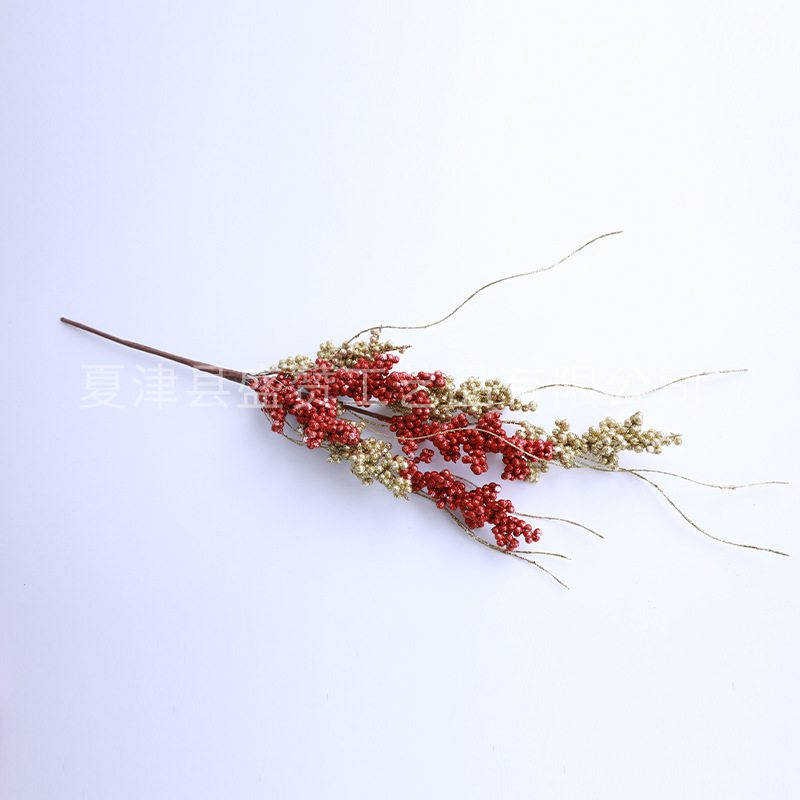 Branche d'épi d'orge trigéminale rouge et jaune flash-55cm
