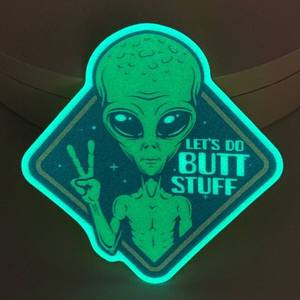 黑暗数码丝网定制印刷乙烯基贴纸中的发光