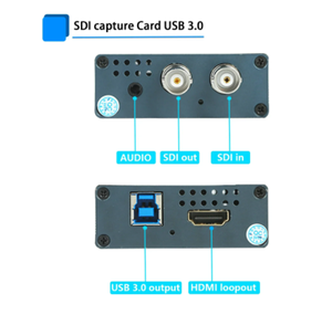 Tarjeta de captura SDI a USB HDMI Audio Video HDMI y SDI Loopout con HD USB3.0 1080P Salida Grabadora de entrada SDI Transmisión en vivo - Product Image 3
