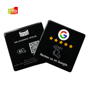 Custom NFC Epoxy Sticker Tag RFID Table Menu Card Changeable QR <strong>Code</strong> Social Media Card NFC Google Review Epoxy Card