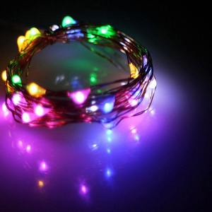 Led מחרוזת אורות עמיד למים האהבה חג מולד יום נחושת חוט מחרוזת נושא אור סוללה מופעל פיות אורות