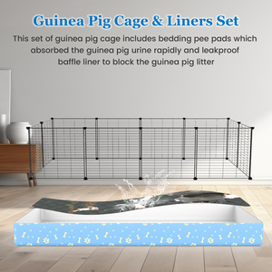 Cages à 2 étages pour cochons d'Inde avec bâche, grande cage de loft C & C pour lapin, chiot, petit animal d'intérieur, parc d'exercice pour chien. - Product Image 4