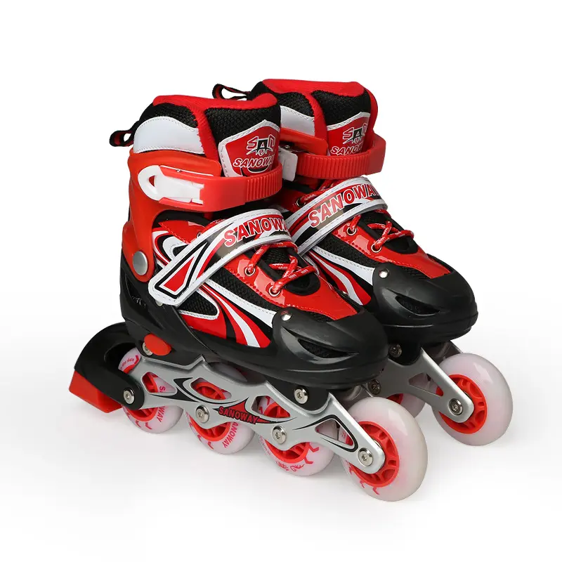 Hot giá rẻ Trung Quốc thực hiện cao cứng độ cứng vỏ bốn Land bánh xe slalom Con lăn Màu trống cho thuê màu hồng Ladies Inline Giày trượt