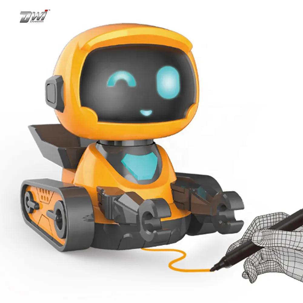 Kit de línea de dibujo de pluma electrónica inductiva para niños, Robot seguidor, juguete