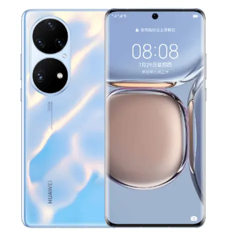 Yeni varış Huawei P50 Pro 4G cep telefonu 8GB + 512GB Kirin 9000 4G HarmonyOS 2 akıllı telefonlar için yeni renk beyaz mavi koleksiyon Model