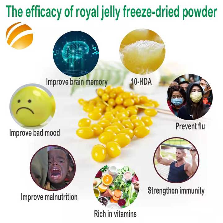 BEEHALL 20 Grain Royal Jelly kapsul emas Gele Royal Natural Royal Jelly Gel lunak