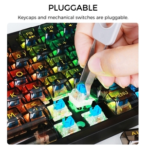 Yüksek kalite toptan 87 tuşları kompakt düzeni AULA F2183 RGB kablosuz klavye ile 2000mAh büyük kapasiteli lityum pil - Product Image 3