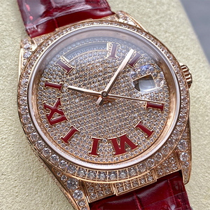 Di lusso High-End customizzato cinturino in pelle bovina funzione Diver Shanghai hrafted hand hilled Senior Pointer Micro-Diamond orologi sportivi - Product Image 1