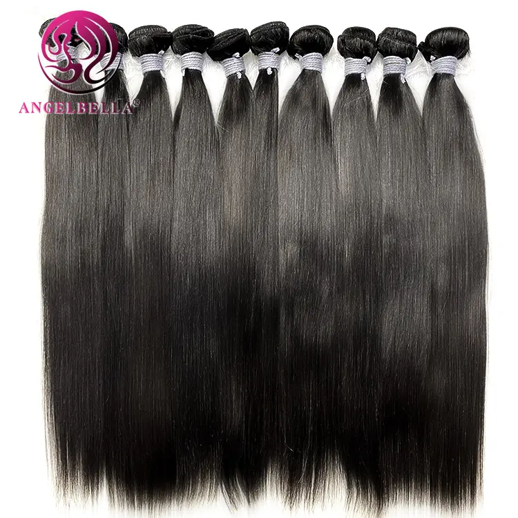 Extensão de cabelo indiano original, cabelo humano liso do templo natural, cabelo cru indiano alinhado de cutícula virgem humano da índia