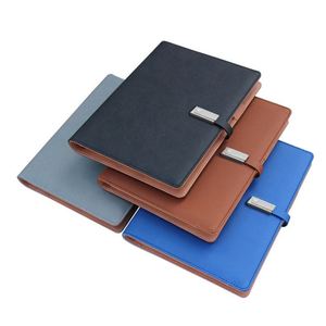 Custom grande capacità di ricarica Wireless Power Bank Usb Flash drive A5 PU Notebook - Product Image 1