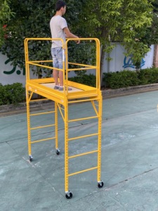 Andamios de hierro apilables de fábrica OEM de China profesional, herramienta de trabajo industrial para construcción de almacenes - Product Image 2