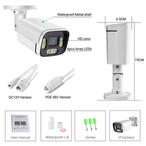 IP-Kameras icherheit Zwei-Wege-Audios 4MP Metall 6 LED-Leuchten Vollfarb-IP-Kamera XM-Chips Kein Strom - Product Image 6