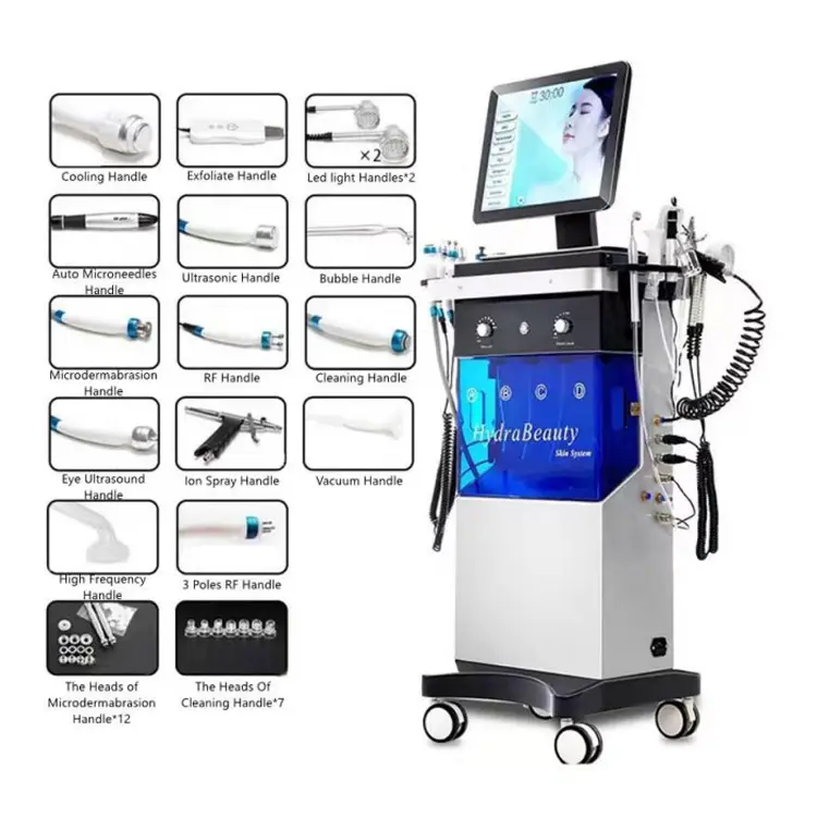 14 in 1 Multifunktions-Diamant-Hautpeeling-Mikro derma brasion Peel Facial Care Beauty Machine