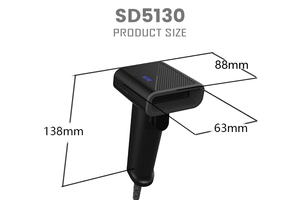 Vendita calda 2d Coms palmare Qr Code e Odm Oem Reader Wire Scanner di codici a barre Scanner di codici a barre a scansione libera a mano - Product Image 5