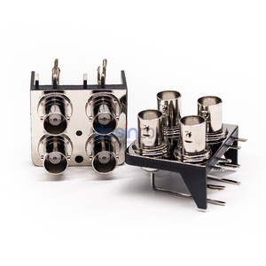 <strong>BNC</strong> 4 Port Right Angle Connector Receptacle Female Socket TFT-<strong>LCD</strong> <strong>Monitor</strong> <strong>BNC</strong> Port - Product Image 5