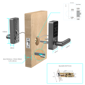 Intelligente neue mobile Fernbedienung WIFI Finger abdruck Türschloss Notfall Passwort Zeiter fassung App Kompatibles Glastür schloss - Product Image 6