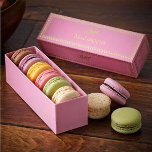 บรรจุภัณฑ์ของขวัญสุดหรู Macaron พิมพ์แบบกําหนดเองพร้อมถาดพลาสติกกล่องปั๊มทองหน้าต่างใสพร้อมซับในสําหรับหวาน - Product Image 6