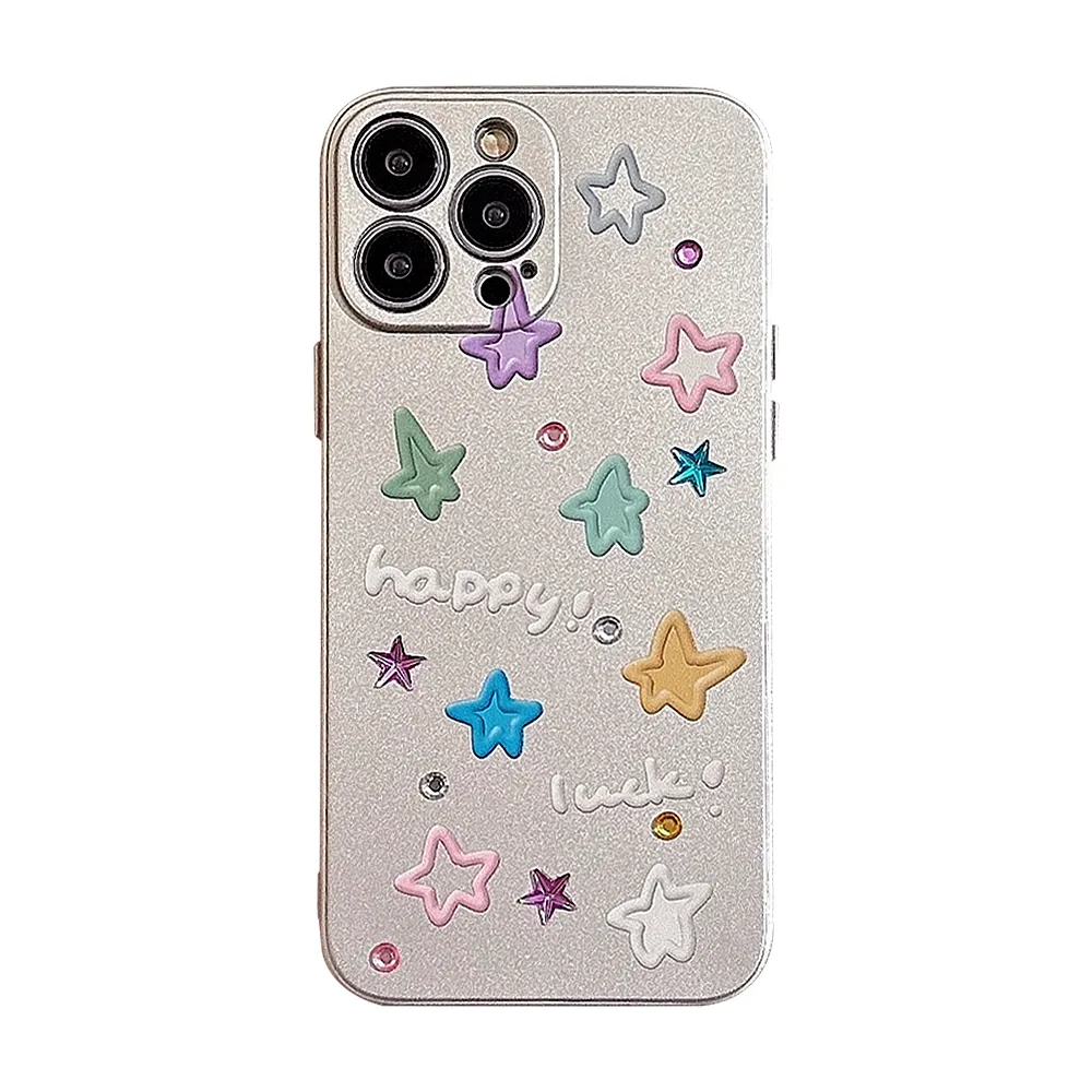 เคสสมาร์ทโฟนสําหรับiPhone Star เพชรเงิน ดาวสีสันสดใส