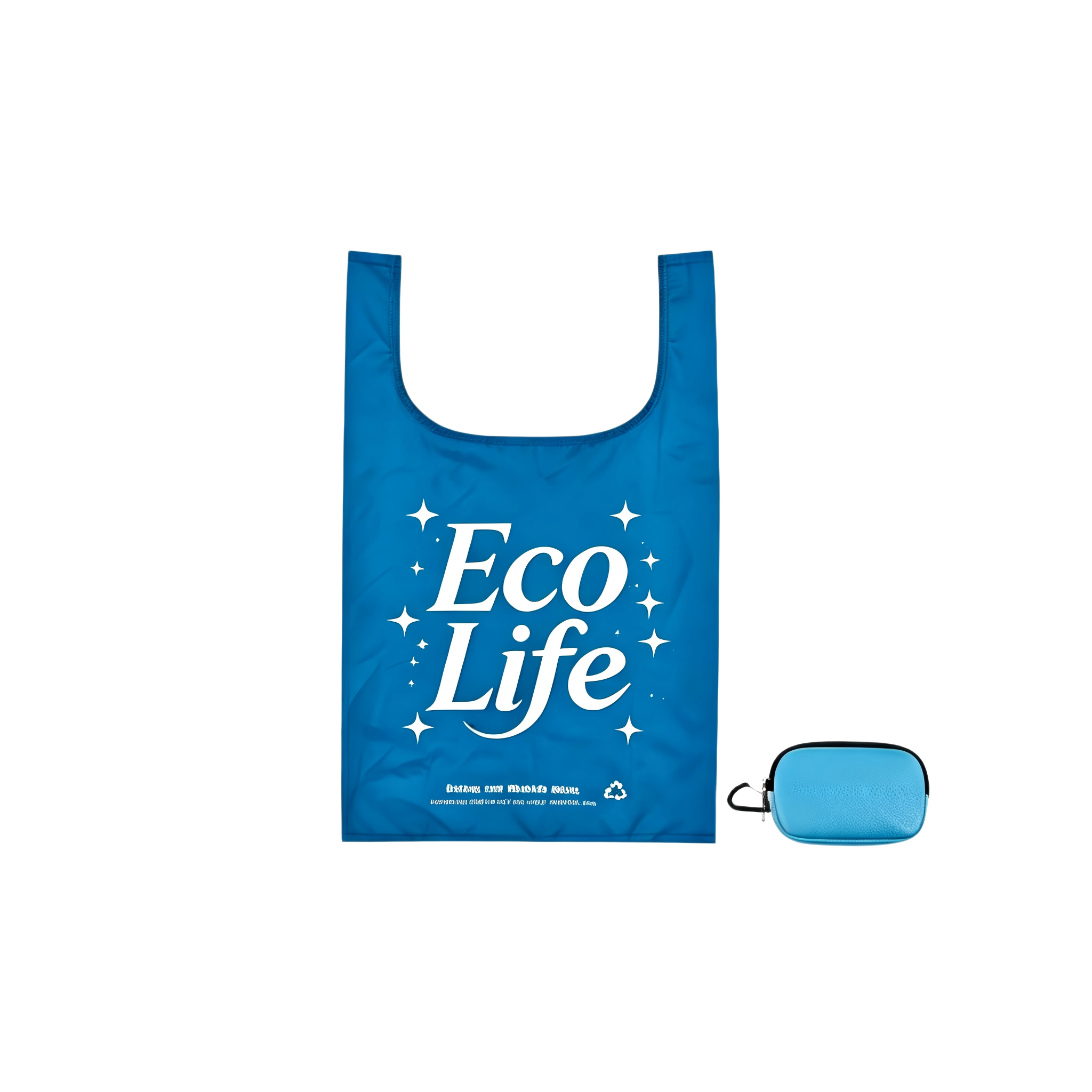 Borsa ecologica pieghevole blu