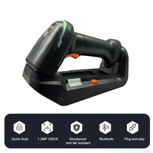 Rakinda 2D BT 2,4G Lector de código de barras industrial rojo Escáner de código de barras de código QR portátil - Product Image 4
