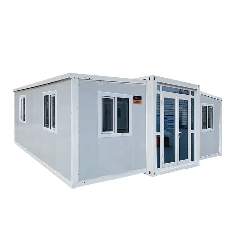 Kết cấu thép di động gấp nhà với nhà vệ sinh 20ft mở rộng container nhà 3 phòng ngủ Casa cabin