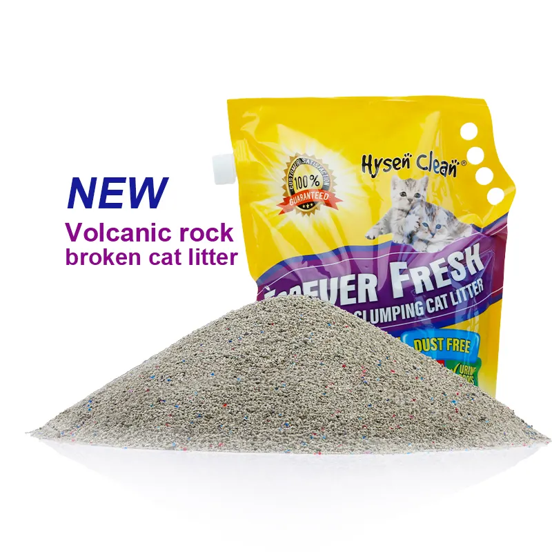 Agenzia di reclutamento 4 KG In sacchi roccia vulcanica efficiente deodorizzazione lettiera per gatti In Bentonite frantumata sabbia per gatti