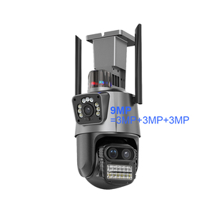 9MP 4K Outdoor CCTV <strong>Security</strong> <strong>Camera</strong> 3 Three Lens Dual Screen ICSee Wireless WiFi PTZ 8X Zoom HD Surveillance IP Network <strong>Camera</strong> - Product Image 3