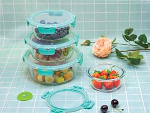 Cao Borosilicate <span class=keywords><strong>Glass</strong></span> bữa ăn Prep container Set lò vi sóng & Tủ đông an toàn kín nắp shatterproof cho nhà bếp sử dụng - Product Image 4