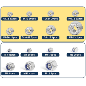 Kích thước tùy chỉnh din6926 Metric nhôm Nylon M3 M4 M5 M6 M8 mặt bích Hex chèn khóa hạt phẳng khóa hạt - Product Image 2