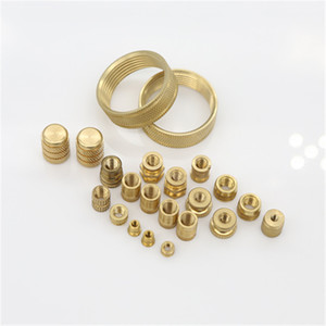 Oem Odm de sujetadores no estándar M3 M4 M5 M6 M8 M16 calienta plásticos Hexagonal de cobre tuercas hexagonales moleteada tuerca de latón inserto roscado