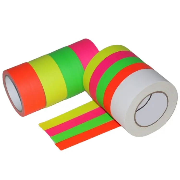 Waterproof Uv Resistance Duct Cloth Reinforced Heat Tape Fluorescent Gaffer Tape